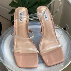Steve Madden clear strap nude heels size 11